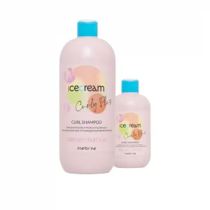 Хидратиращ шампоан за къдрава коса Inebrya Curly Plus. Дефинира къдриците, намалява фриз ефекта и придава мекота и блясък.
