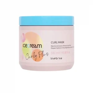 Маска за къдрава коса Inebrya Curly Plus. Подхранва, дефинира къдриците и намалява фриз ефекта без утежняване.