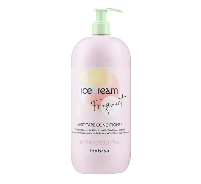 Inebrya Ice Cream Frequent Best Care Conditioner - професионален балсам за коса с ленено семе